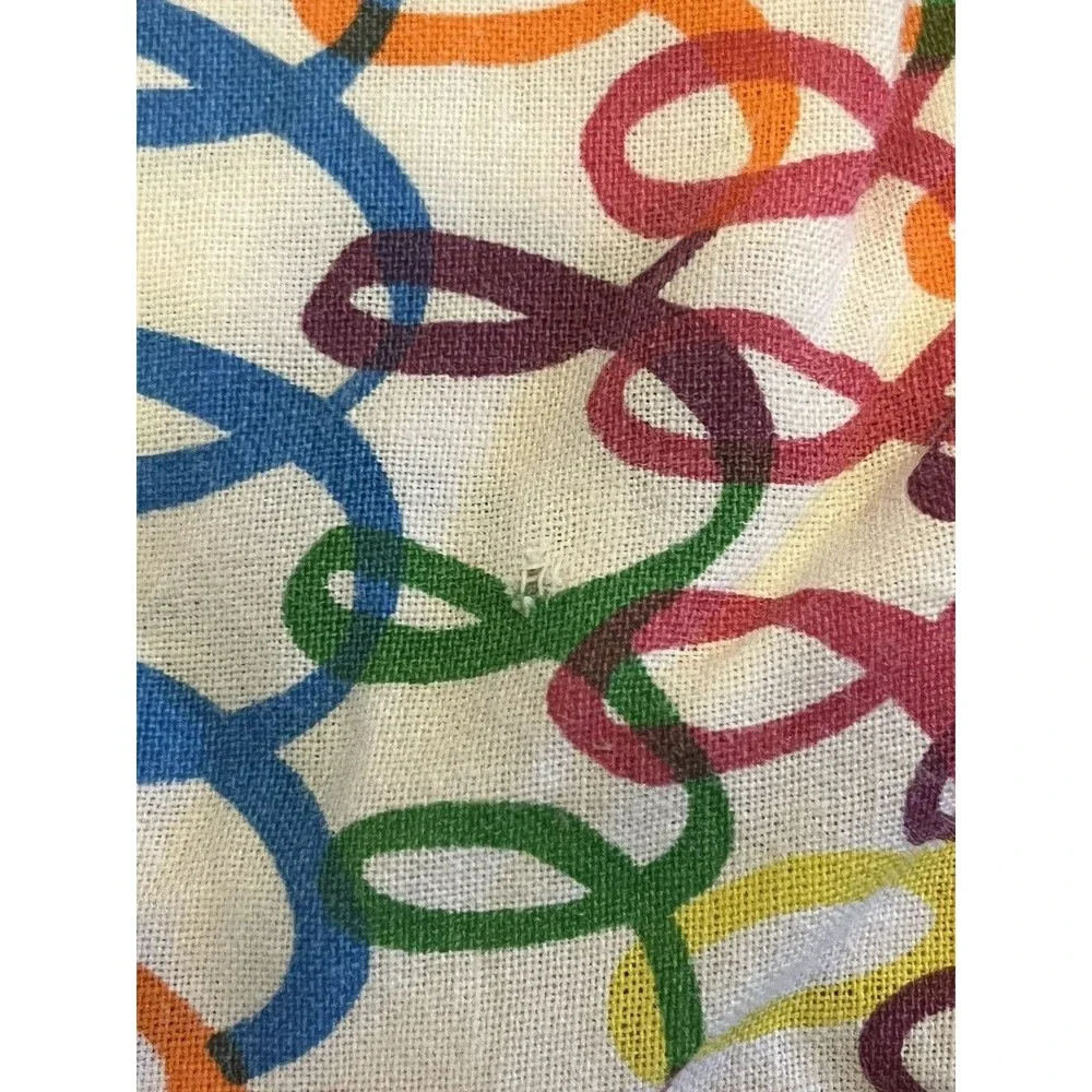 IKEA Stickat Twin Duvet cover Pillowcase Set Colorful Rainbow Squiggle Cotton